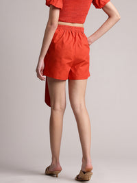 Thumbnail for Zaccai Women's Rust Poplin Solid Co-Ords