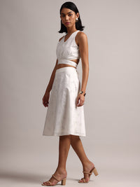 Thumbnail for Zaccai Women's White Cambric Schiffli Co-Ords