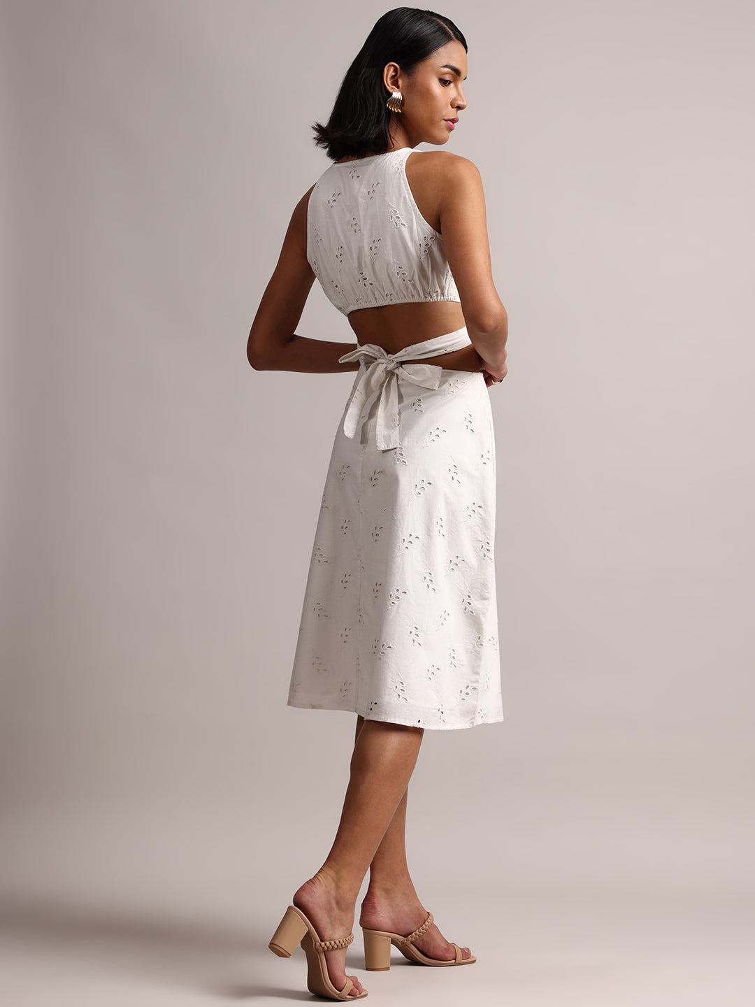 Zaccai Women's White Cambric Schiffli Co-Ords