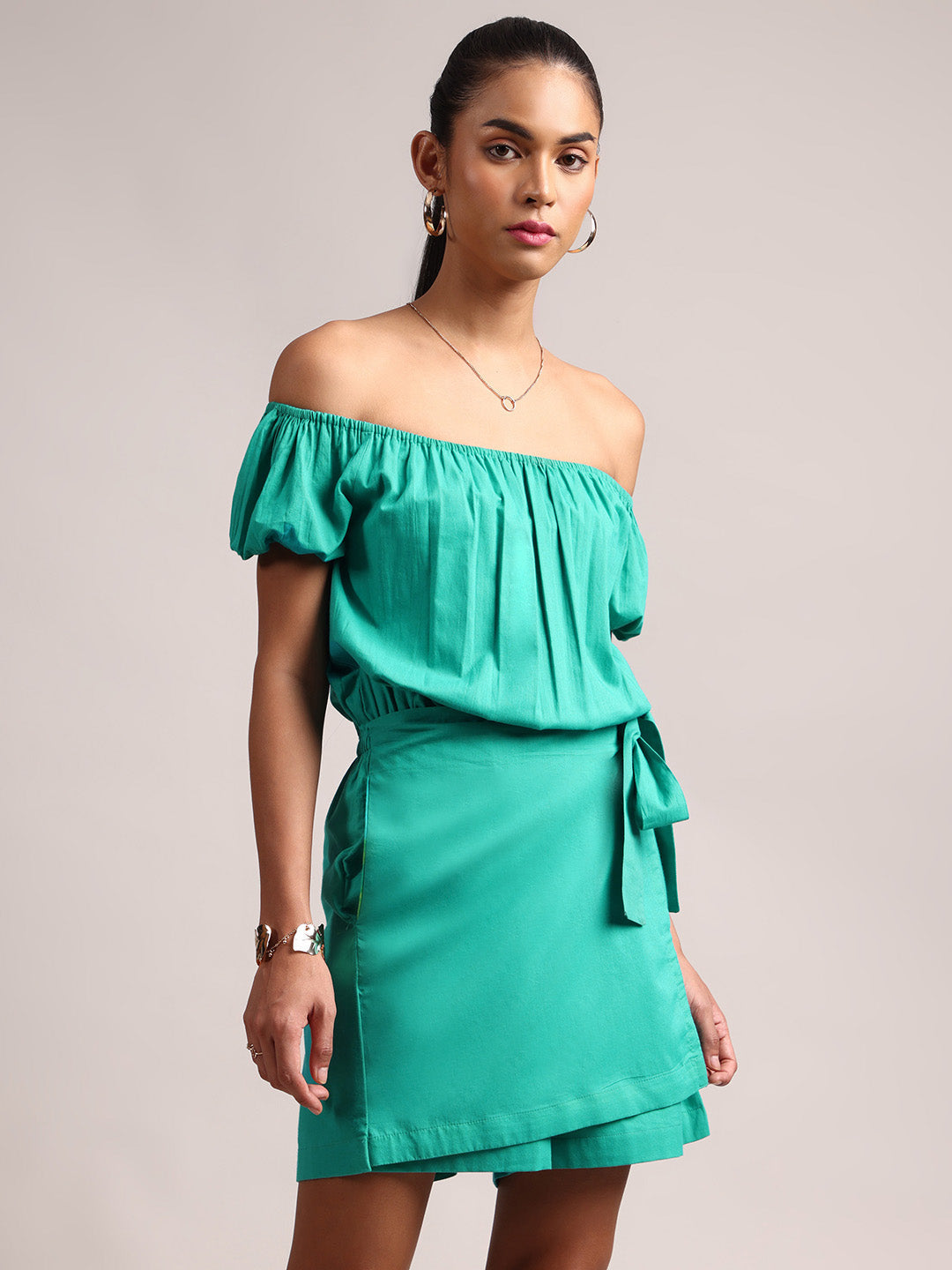 Zaccai Women's Aqua Cambric Solid Jumpsuit
