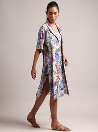 Thumbnail for Zaccai Women's Multicolor Muslin Tropical Shrug
