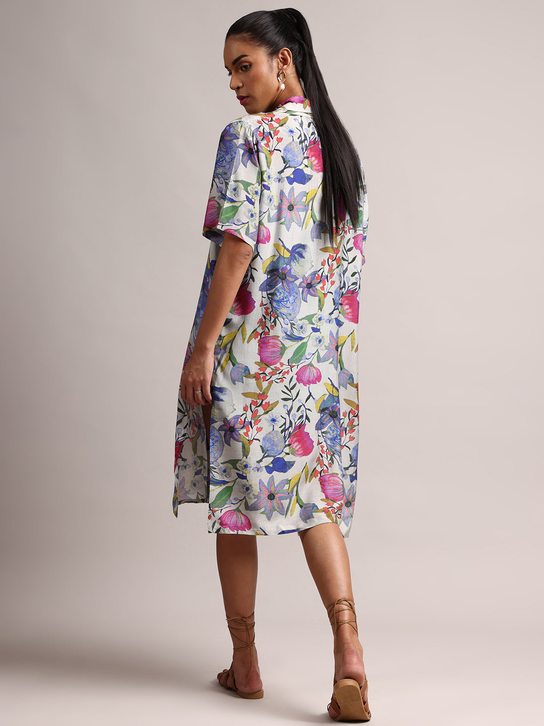 Zaccai Women's Multicolor Muslin Tropical Shrug