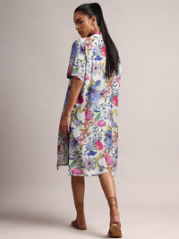 Thumbnail for Zaccai Women's Multicolor Muslin Tropical Shrug