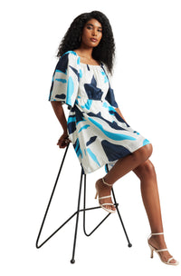 Thumbnail for Zaccai Women's Off White Satin Abstract Dress