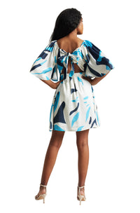 Thumbnail for Zaccai Women's Off White Satin Abstract Dress