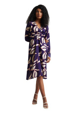 Thumbnail for Zaccai Women's Purple Satin Abstract Dress - Distacart