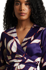 Thumbnail for Zaccai Women's Purple Satin Abstract Dress - Distacart