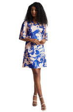 Thumbnail for Zaccai Women's Blue Satin Abstract Dress - Distacart