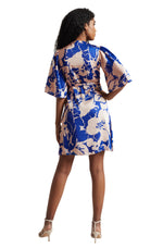 Thumbnail for Zaccai Women's Blue Satin Abstract Dress - Distacart