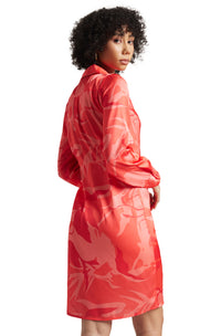 Thumbnail for Zaccai Women's Coral Satin Abstract Dress