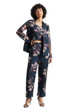 Thumbnail for Zaccai Women's Navy Organza Floral Co-ord Set - Distacart