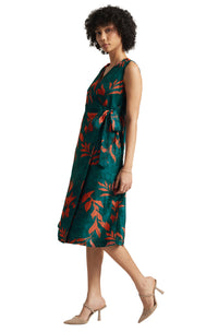 Thumbnail for Zaccai Women's Teal Green Organza Floral Dress