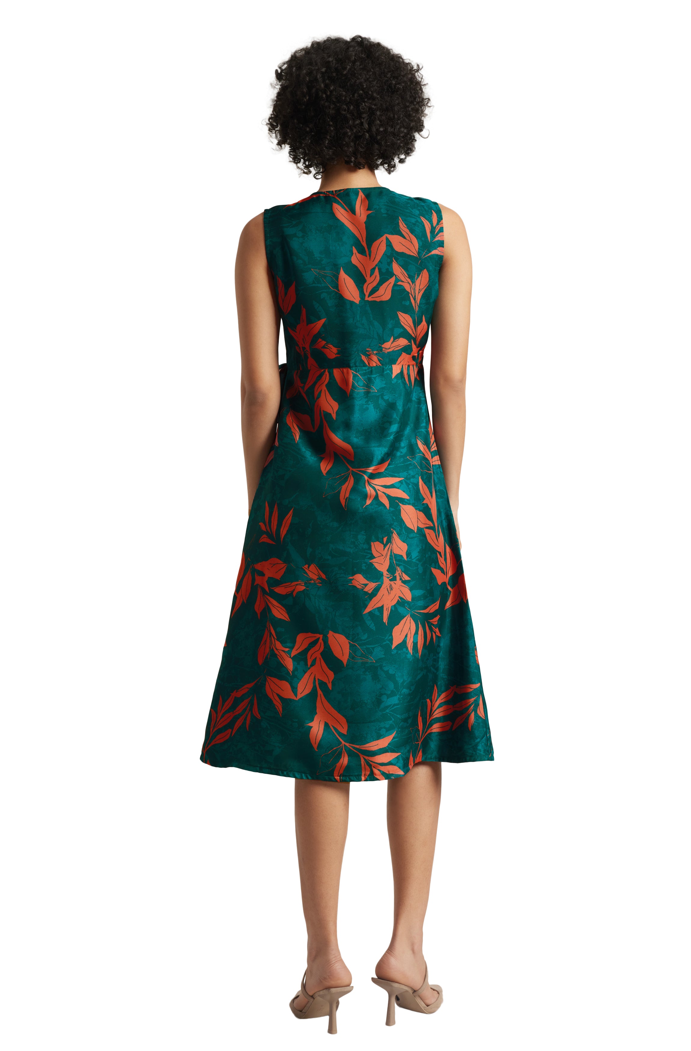 Zaccai Women's Teal Green Organza Floral Dress - Distacart