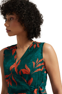 Thumbnail for Zaccai Women's Teal Green Organza Floral Dress
