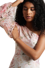 Thumbnail for Zaccai Women's Beige Organza Floral Dress - Distacart