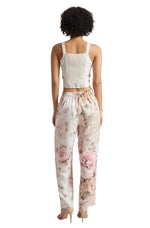 Thumbnail for Zaccai Women's Beige Organza Floral Co-ord Set - Distacart