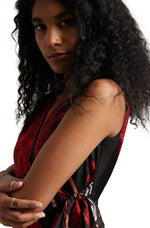 Thumbnail for Zaccai Women's Black Organza Floral Dress - Distacart