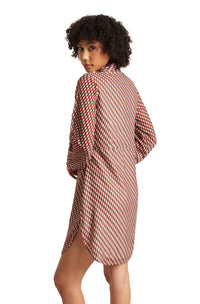 Thumbnail for Zaccai Women's Brown Georgette Geometric Dress