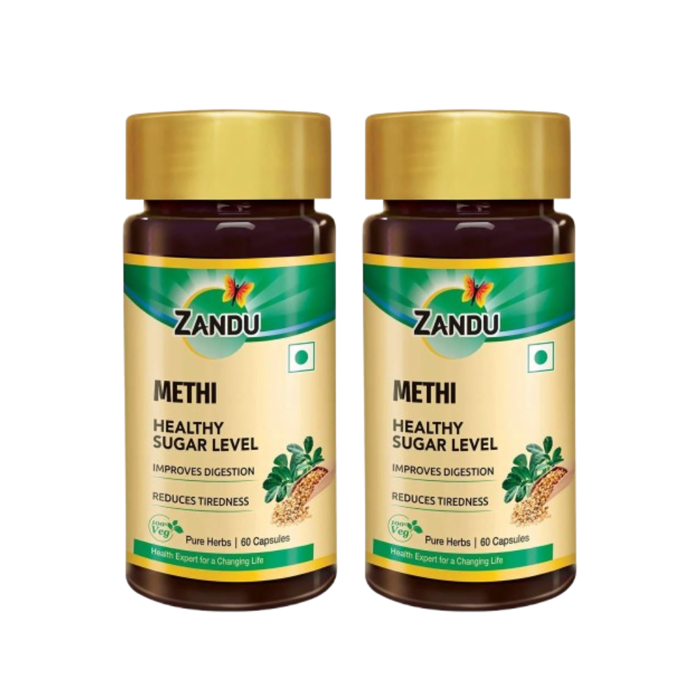 Zandu Methi Healthy Sugar Level Capsules - Distacart