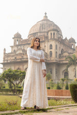 Thumbnail for Zibaa Cotton Ivory Chikankari Anarkali
