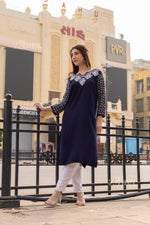 Thumbnail for Zibaa Rayon Chikankari Kurti with Jaal work