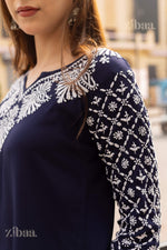 Thumbnail for Zibaa Rayon Chikankari Kurti with Jaal work