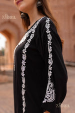 Thumbnail for Zibaa Modal Black Chikankari Kurti