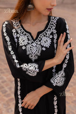 Thumbnail for Zibaa Modal Black Chikankari Kurti