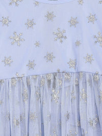 Thumbnail for Ahalyaa Blue Net Kids Kurta Palazzo Sets For Girls - Distacart