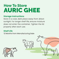 Thumbnail for Auric A2 Bilona Desi Cow Ghee - Pure Brijwasi Ghee - Bilona Curd Churned