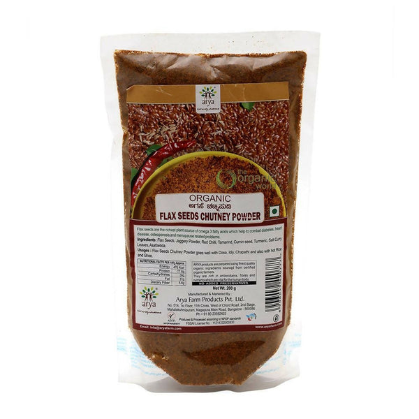 Arya Farm Flax Seeds Chutney Powder - Distacart