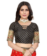 Thumbnail for Vamika Red Printed Art Silk Saree - Distacart