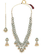 Thumbnail for Jewel City Gold-Plated Kundan Bridal Necklace Set with Pearls – Traditional Indian Jewelry for Weddings & Festivals