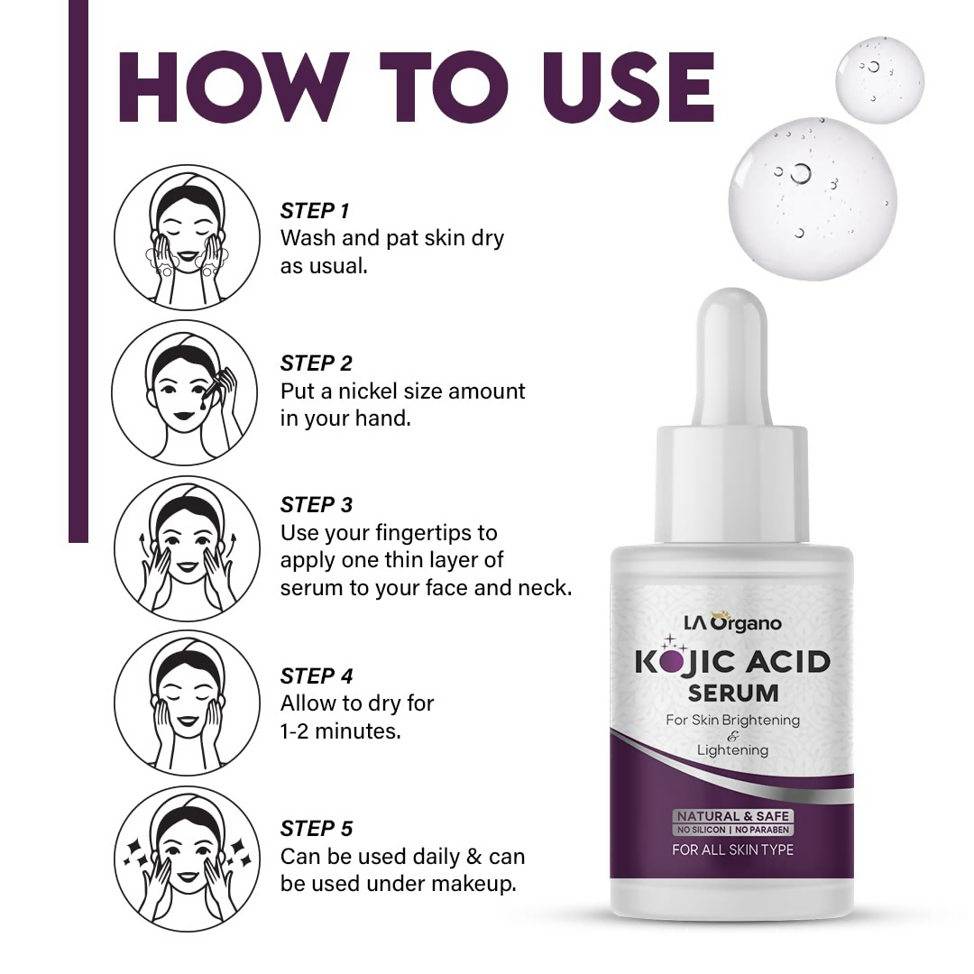 LA Organo 2.5% Kojic Acid Face Serum - Distacart