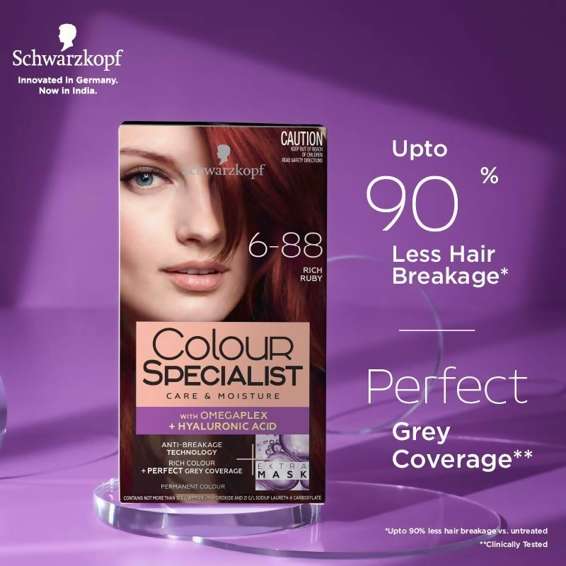 Schwarzkopf Colour Specialist Permanent Hair Colour - 6.88 Rich Ruby - Distacart