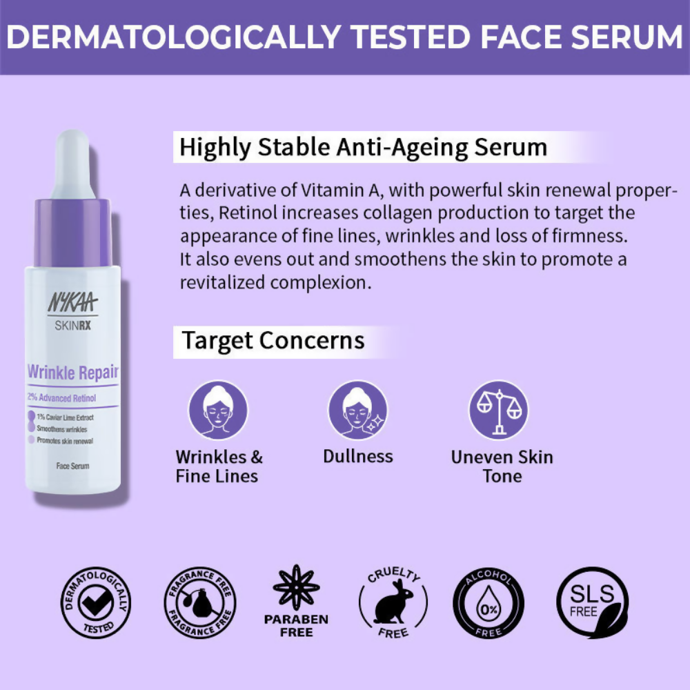 Nykaa SkinRX 2% Advanced Retinol Night Face Serum - Distacart