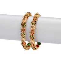 Thumbnail for Afast Designer Fancy Party Bangle/ Kada Set, Multi, Metal, Pack Of 2 - Distacart