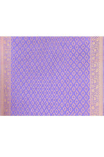 Thumbnail for Joban Fashion Shade Of Orchid Crepe Chiffon Pure Handloom Banarasi Silk Saree