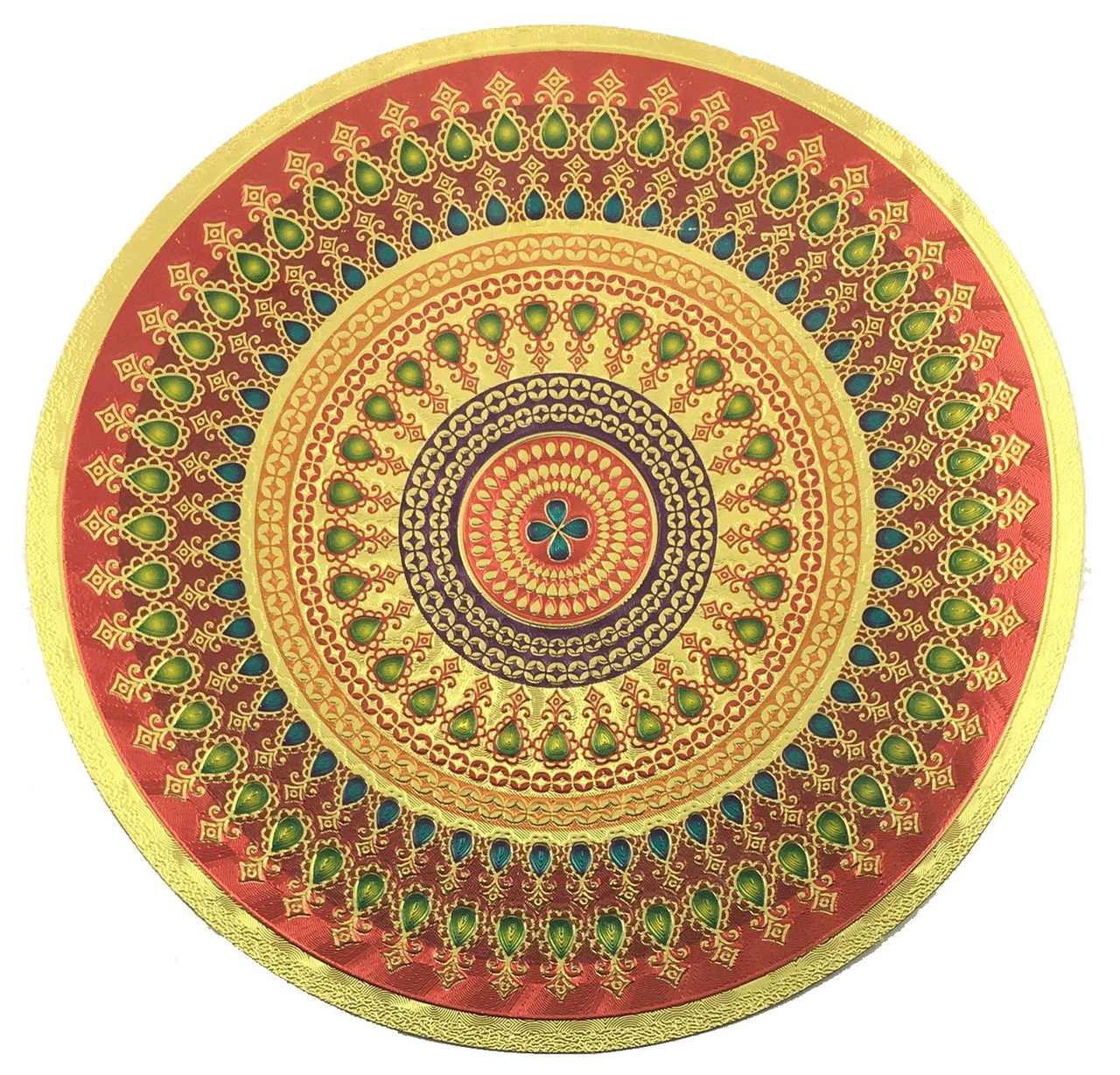 Stickerbazaar Micro Golden Embossing Rangoli Stickers