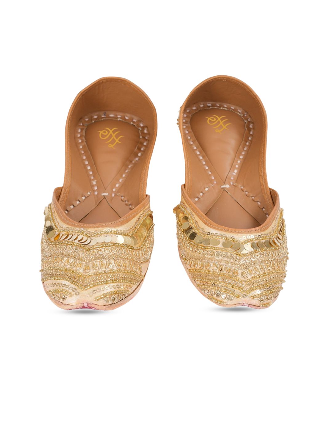 House of Pataudi Embellished Square Toe Velvet Majoris