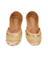 Thumbnail for House of Pataudi Embellished Square Toe Velvet Majoris