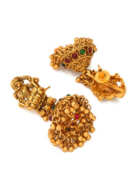 Thumbnail for Aadita Gold-Toned Stone-Studded Temple Jewelry Set - Distacart