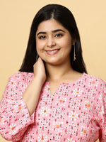 Thumbnail for Sztori Plus Size Ethnic Motifs Printed Pure Cotton Kurta & Trouser - Distacart
