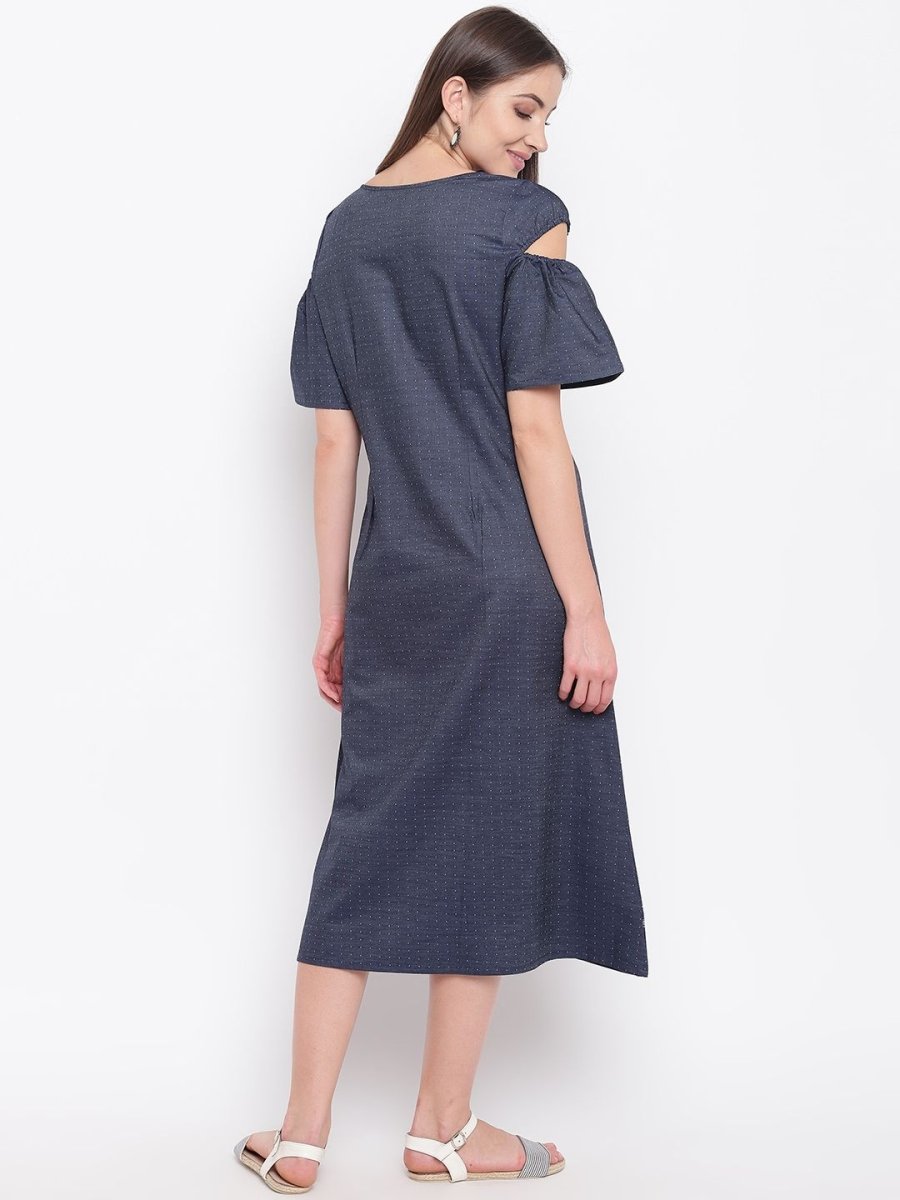 AURELIA Denim A-Line Cotton Dress