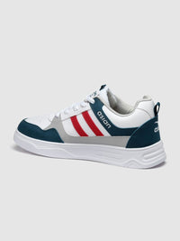 Thumbnail for ASIAN Men White Colourblocked Memory Foam Insole Sneakers