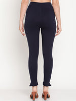 Thumbnail for TAG 7 Set Of 2 Yellow & Navy Blue Solid Leggings - Distacart