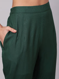 Thumbnail for Aks Ethnic Motifs Printed Band Collar Straight Kurta with Trousers - Distacart