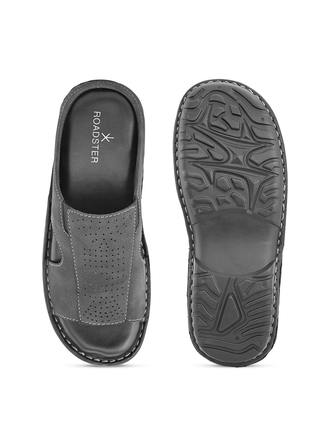 Roadster The Lifestyle Co. Men Textured Sleek Silhouette Slip On Casual Comfort Sandals