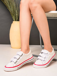 Thumbnail for Roadster The Lifestyle Co Women Round Toe Velcro Sneakers