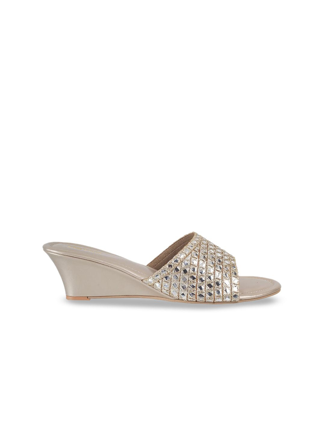 Metro Embellished Open Toe Wedges